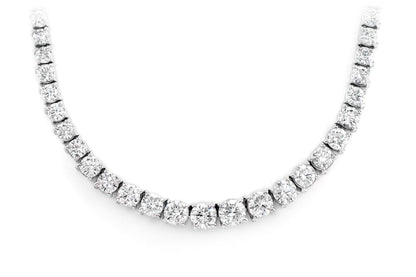 GRADUATED DIAMOND TENNIS NECKLACE SOLID GOLD 17.00CTW