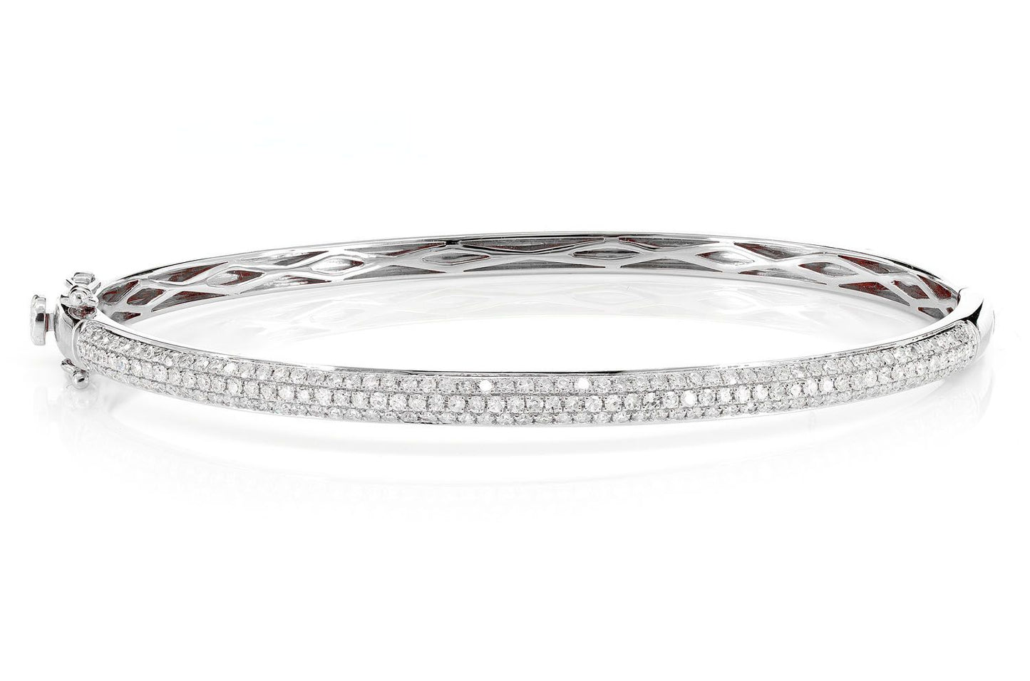 BRĂȚARĂ CU TREI RÂNDURI DE DIAMANTE, AUR MASIV DE 14K, 1.05CT