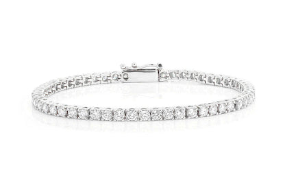 12PT PRONG SET DIAMOND TENNIS BRACELET 14K SOLID GOLD 8.25CTW