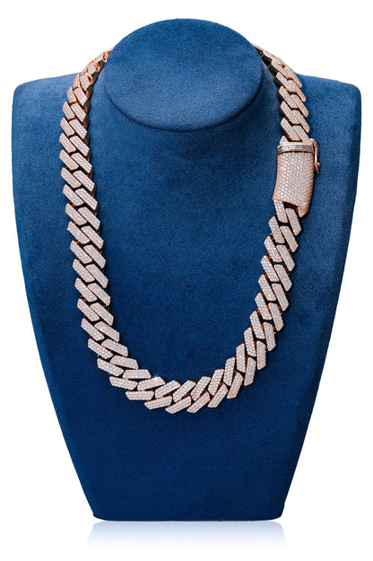 20MM RAISED PRONG MIAMI CUBAN DIAMOND NECKLACE 14K SOLID GOLD 60.00CTW