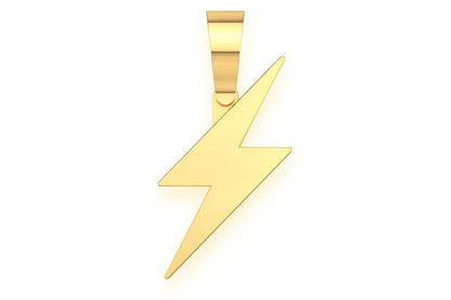 LIGHTNING BOLT PENDANT 14K SOLID GOLD