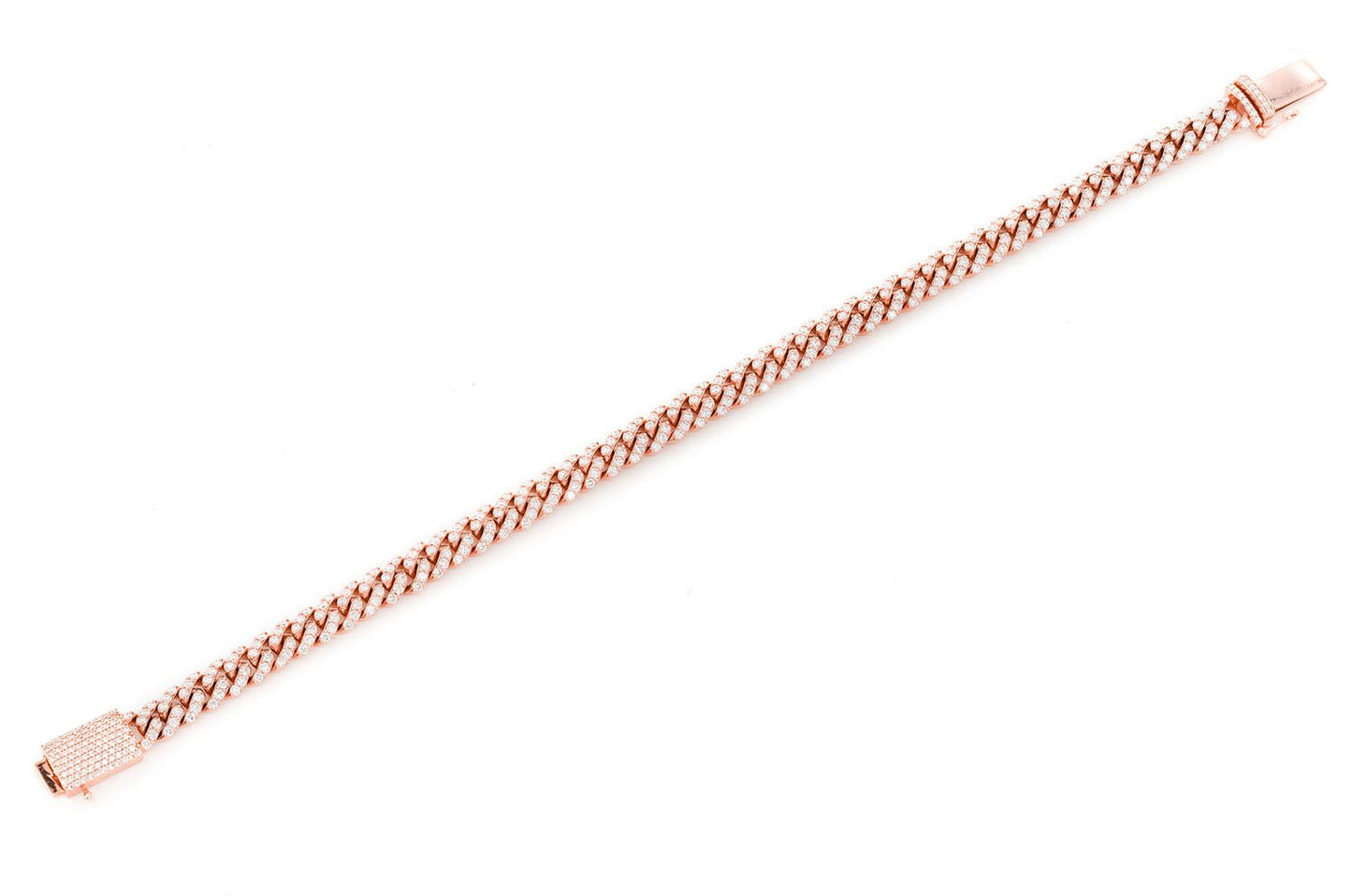 4MM MIAMI CUBAN DIAMOND BRACELET 14K SOLID GOLD 1.50CTW