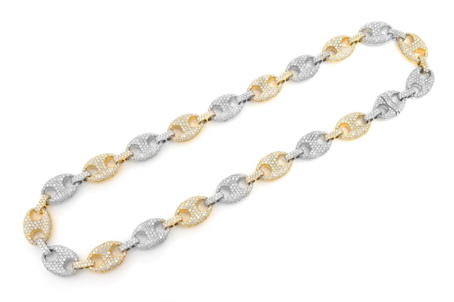 14MM MARINER LINK DIAMOND CHAIN 14K SOLID GOLD 30.25CTW