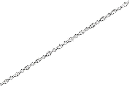 GEOMETRIC BEZEL SET LINK DIAMOND BRACELET 14K SOLID GOLD 0.50CTW