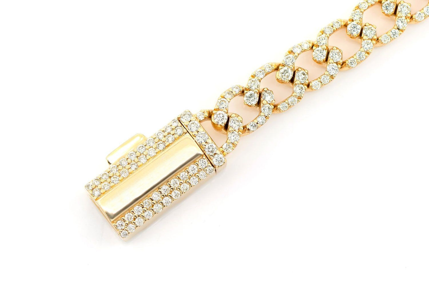 6MM ELONGATED MIAMI CUBAN DIAMOND BRACELET 14K SOLID GOLD 3.75CTW