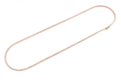 4PT PRONG SET DIAMOND TENNIS NECKLACE 14K SOLID GOLD 8.75CTW