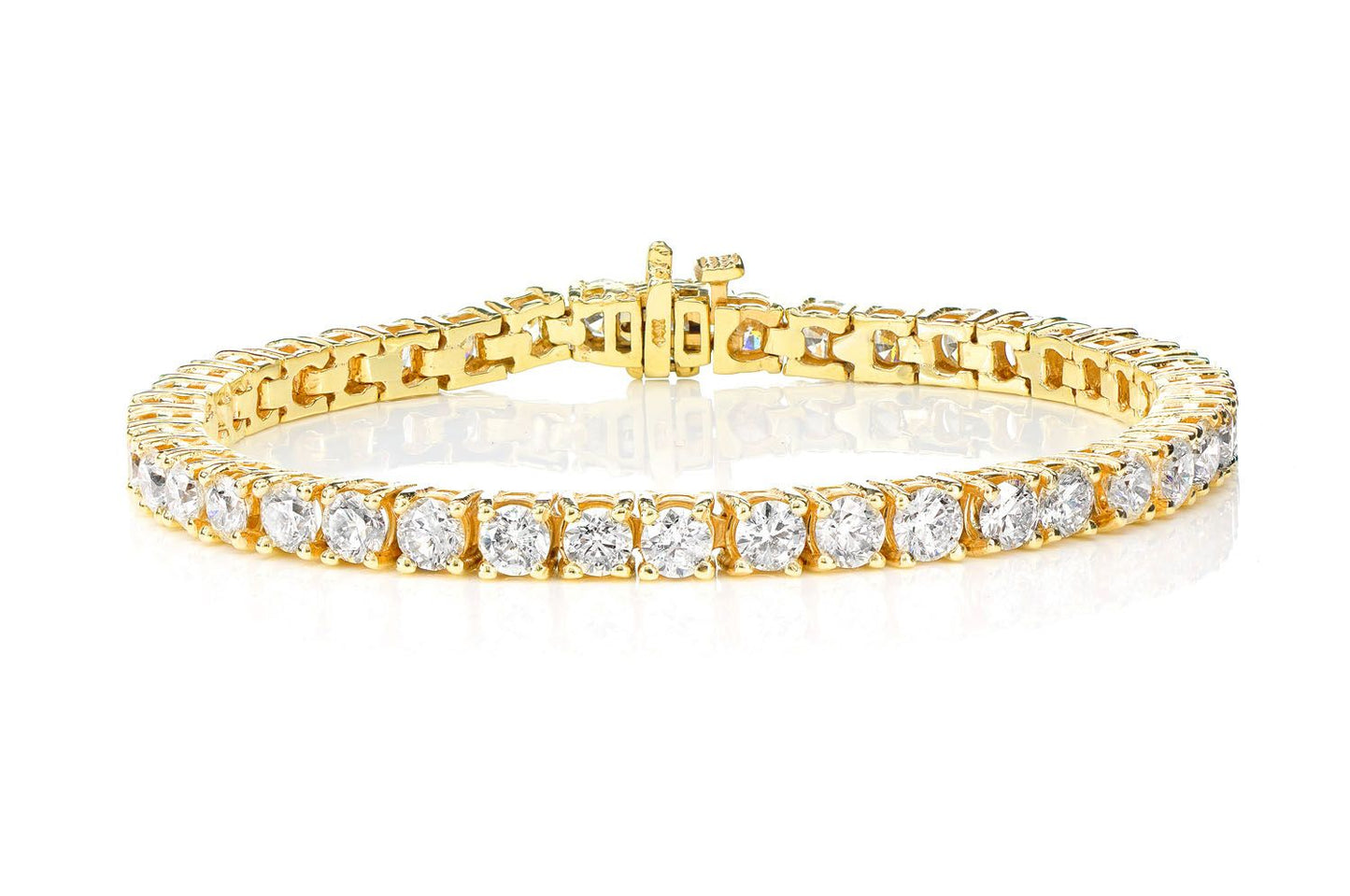 22PTR PRONG SET DIAMOND TENNIS BRACELET 14K SOLID GOLD 8.30CTW
