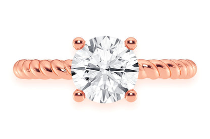 1.25CT ROUND - TWIST BAND - DIAMOND ENGAGEMENT RING
