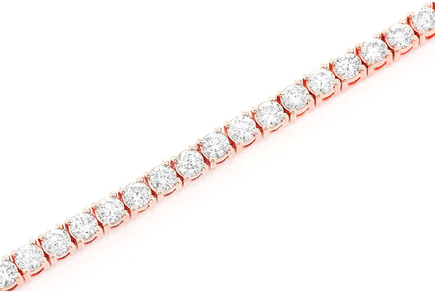 12PT PRONG SET DIAMOND TENNIS BRACELET 14K SOLID GOLD 8.25CTW