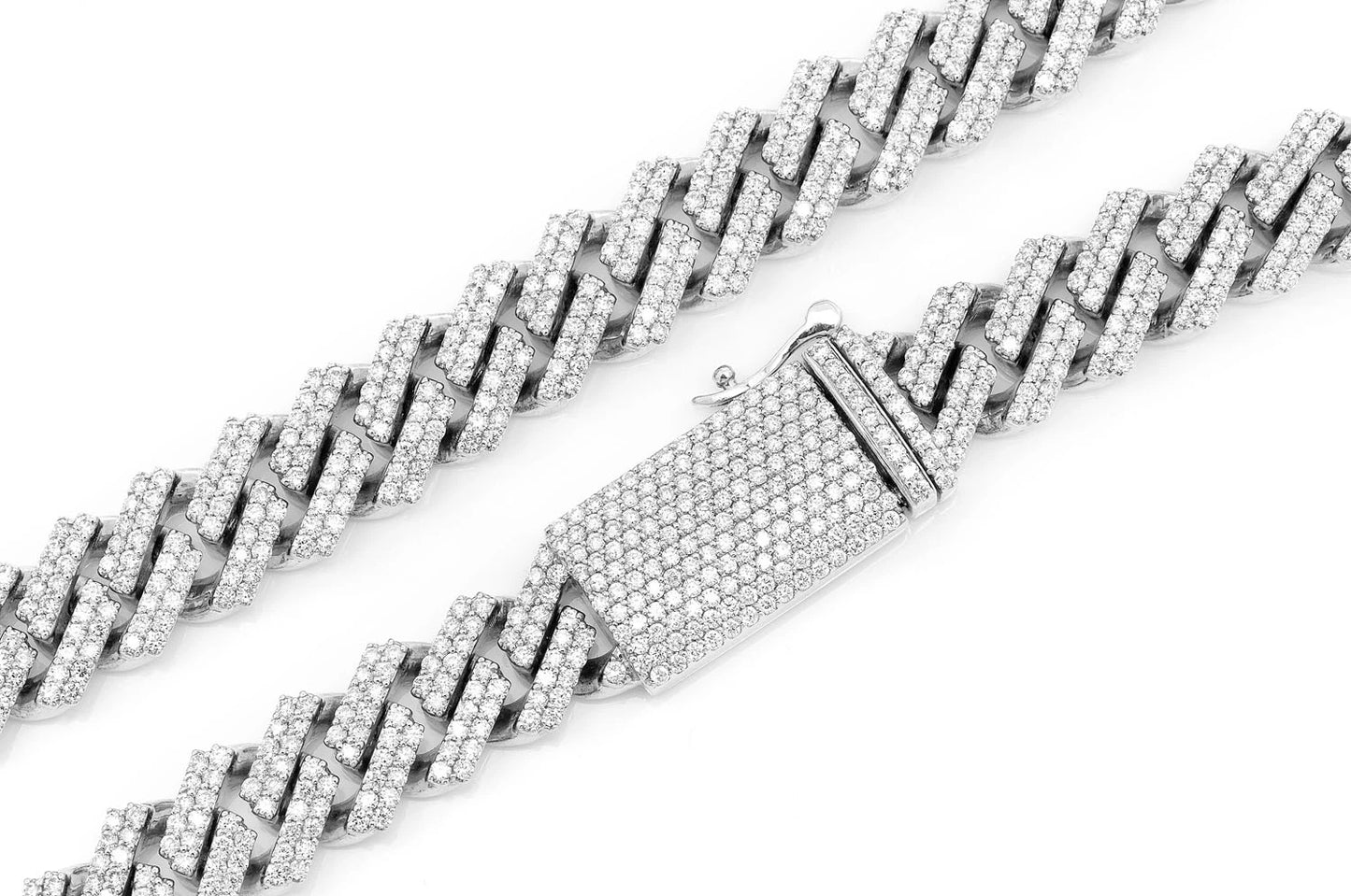 11MM RAISED MIAMI CUBAN DIAMOND NECKLACE 14K SOLID GOLD 21.25CTW