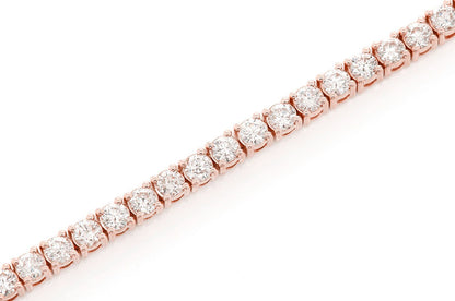 10PT PRONG SET DIAMOND TENNIS BRACELET 14K SOLID GOLD 4.50CTW