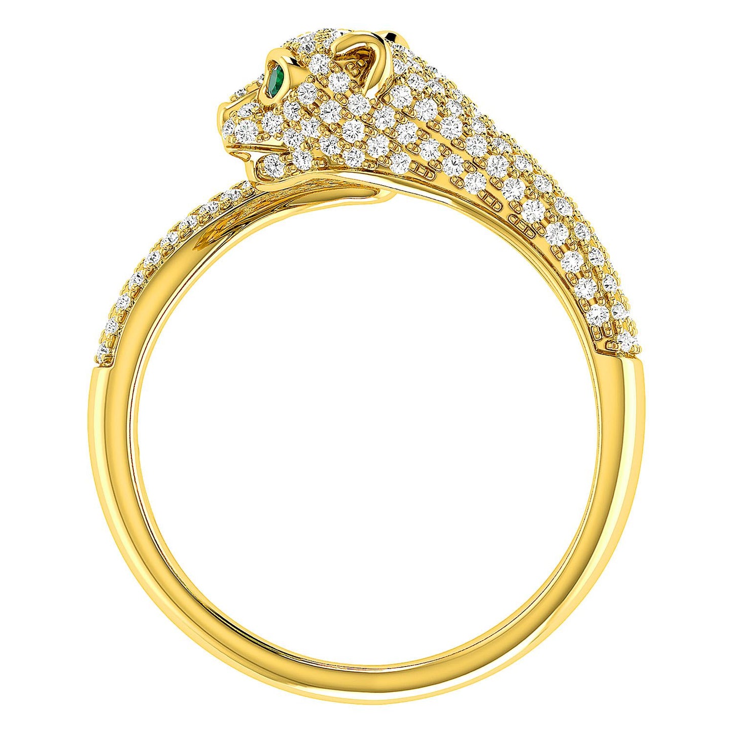 PANTHER WRAP DIAMOND RING 0.40CTW 14K SOLID GOLD