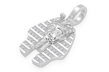 PHARAOH DIAMOND PENDANT 14K SOLID GOLD 0.20CTW