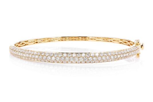 BRĂȚARĂ CU DIAMANTE DOUĂ FEȚE, BUBBLY, AUR MASIV DE 14K, 4.00CT