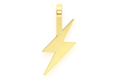 LIGHTNING BOLT EMOJI PENDANT 14K SOLID GOLD