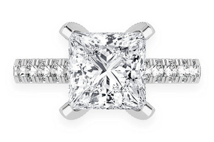 THINN - 3.00CT PRINCESS CUT - DIAMOND ENGAGEMENT RING
