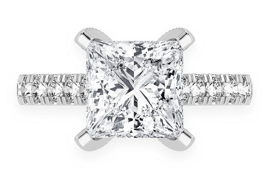 THINN - 3.00CT PRINCESS CUT - DIAMOND ENGAGEMENT RING