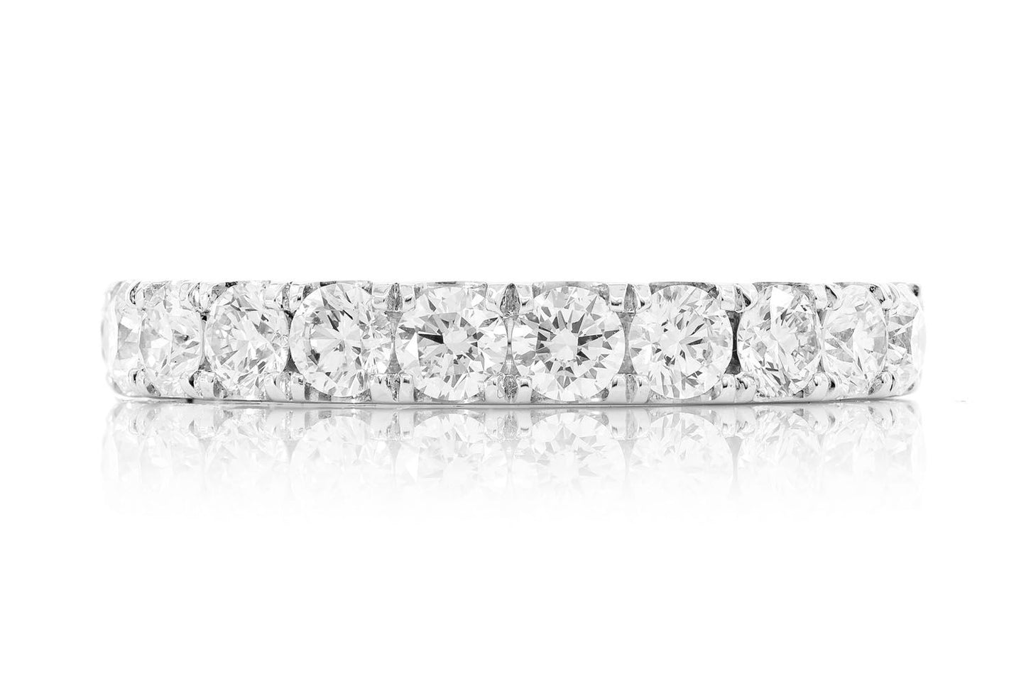 12 STONE DIAMOND BAND 14K SOLID GOLD 1.00CTW