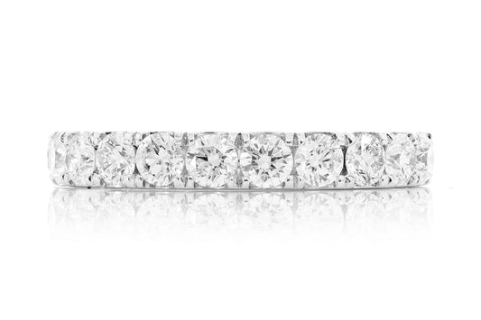 12 STONE DIAMOND BAND 14K SOLID GOLD 1.00CTW