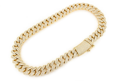 20MM BAGUETTE MIAMI CUBAN DIAMOND NECKLACE 14K SOLID GOLD 59.50CTW