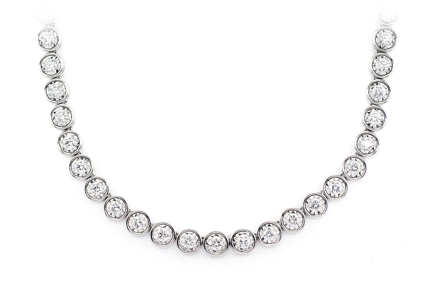 BRĂȚARĂ TENIS CU DIAMANTE MIRACLE, AUR MASIV DE 14K, 9.50 CT