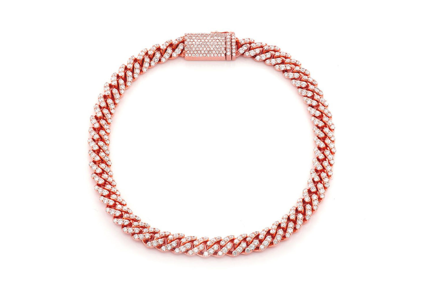 6MM MIAMI CUBAN DIAMOND BRACELET 14K SOLID GOLD 4.25CTW