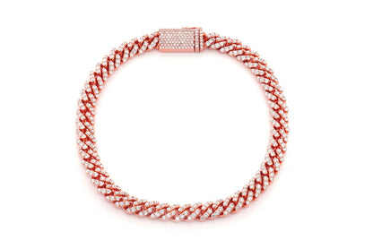 6MM MIAMI CUBAN DIAMOND BRACELET 14K SOLID GOLD 4.25CTW