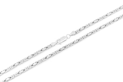 3MM BYZANTINE SOLID GOLD CHAIN 14K