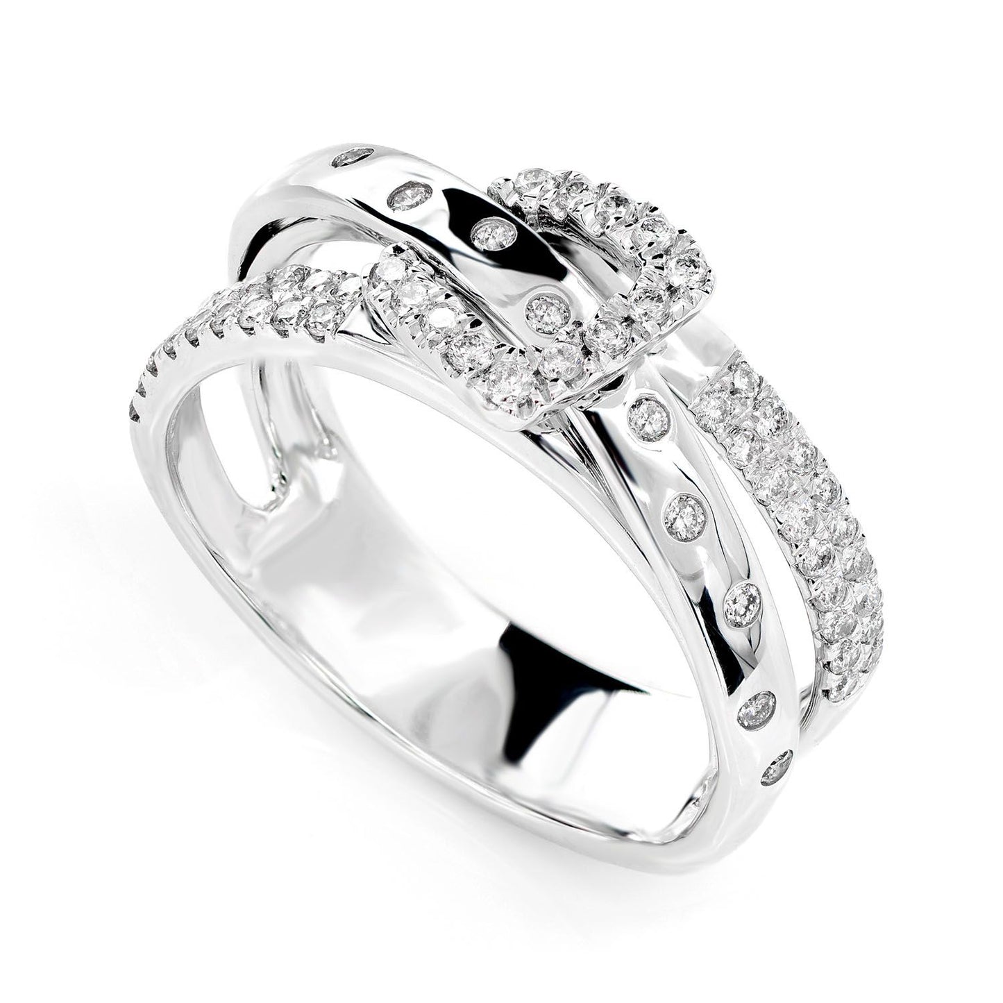 INEL CU CATARĂ DE CUREA CU DIAMANT ȘI TIJĂ DESPĂRȚITĂ, AUR MASIV DE 14K, 0.50CT
