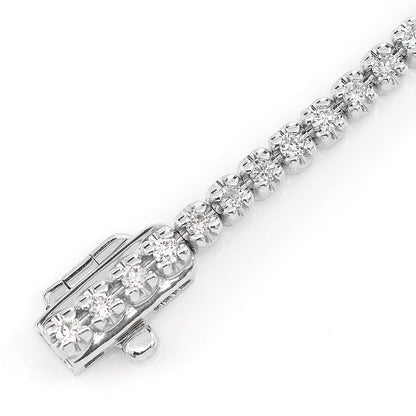 DIAMOND CROWN SET LINK BRACELET 14K SOLID GOLD 1.00CTW