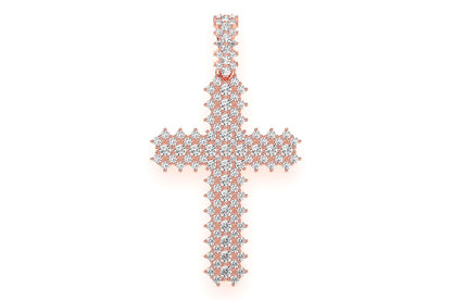 PANDANT CU CRUCĂ ZINTEAȚĂ ȘI DIAMANT, AUR MASIV DE 14K, 10.00CT