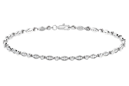 GEOMETRIC BEZEL SET LINK DIAMOND BRACELET 14K SOLID GOLD 0.50CTW