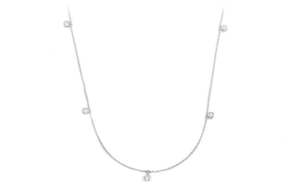 COLIER CU PICATĂ STATION BEZEL, AUR MASIV DE 14K, 0.60CT