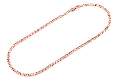 5MM MIAMI CUBAN HALF LINK DIAMOND NECKLACE 14K SOLID GOLD 1.50CTW
