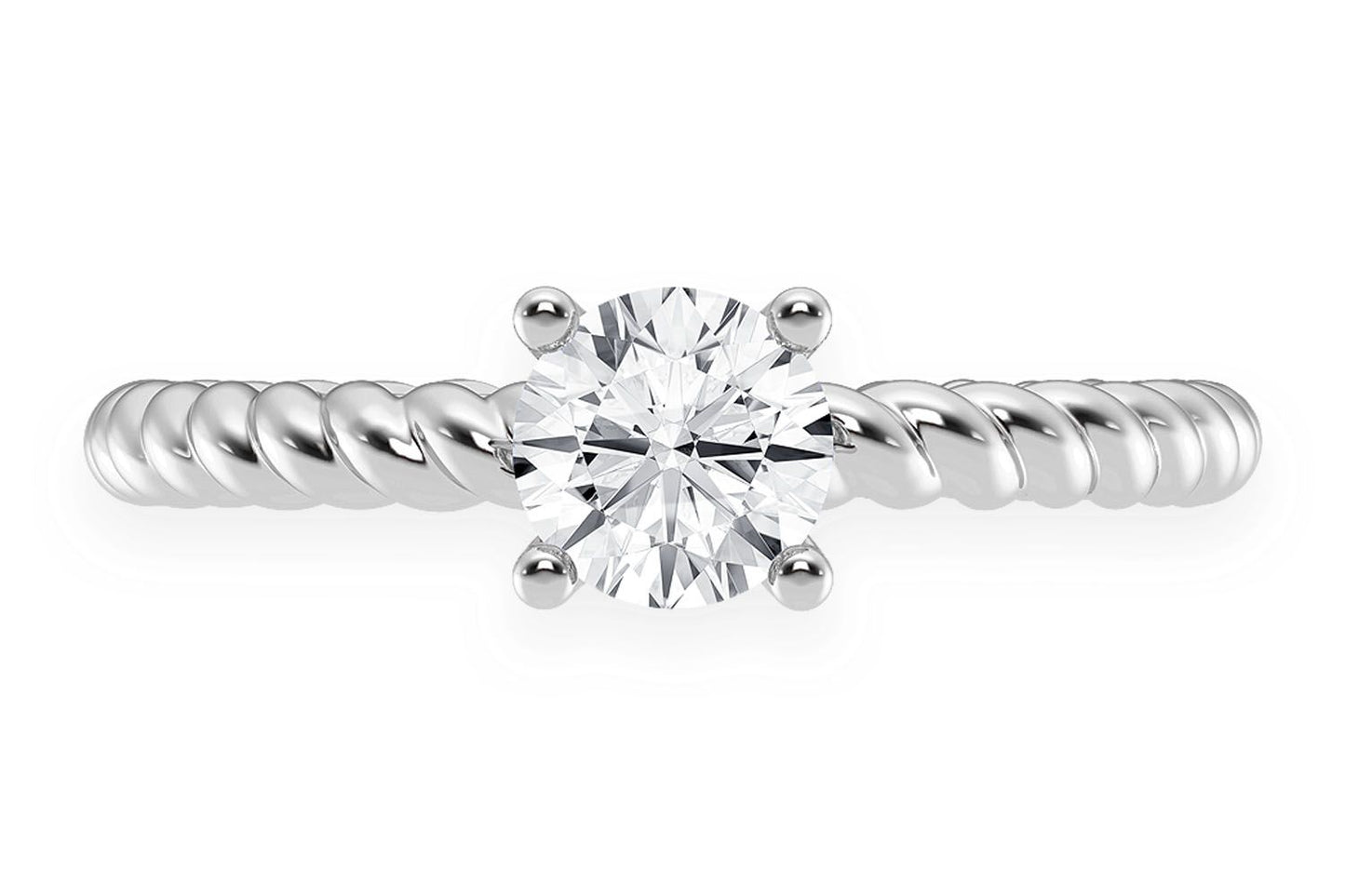 .50CT ROUND SOLITAIRE - TWIST BAND - DIAMOND ENGAGEMENT RING