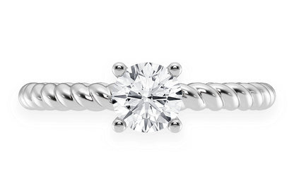 .50CT ROUND SOLITAIRE - TWIST BAND - DIAMOND ENGAGEMENT RING
