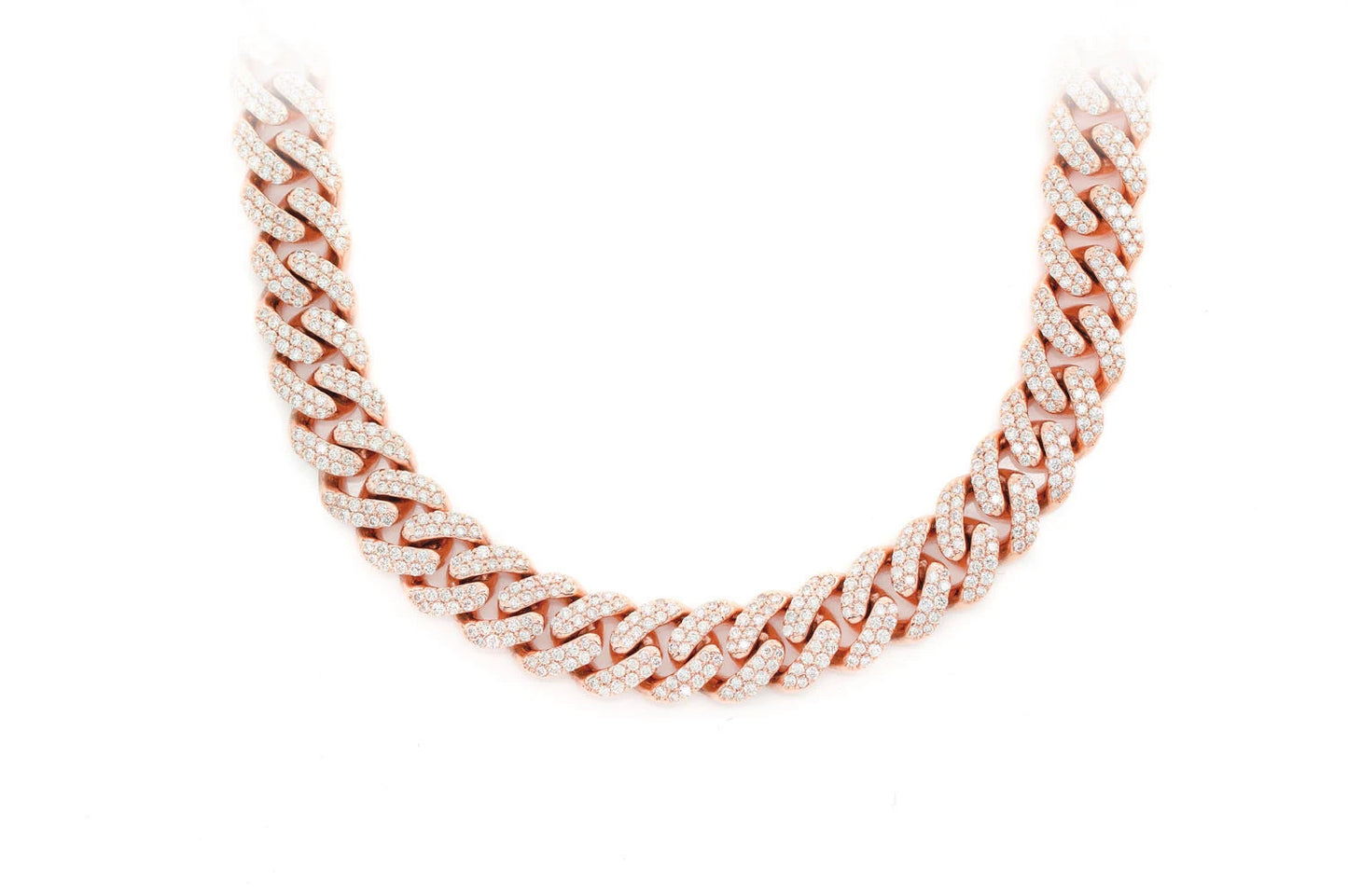 10MM MIAMI CUBAN DIAMOND NECKLACE 14K SOLID GOLD 14.00CTW