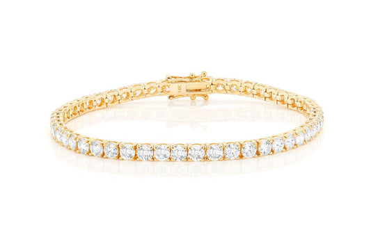 20PT PRONG SET DIAMOND TENNIS BRACELET 14K SOLID GOLD 10.50CTW