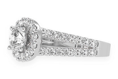 SPHINX - .75CT SOLITAIRE ROUND - SPLIT SHANK HALO - DIAMOND ENGAGEMENT RING