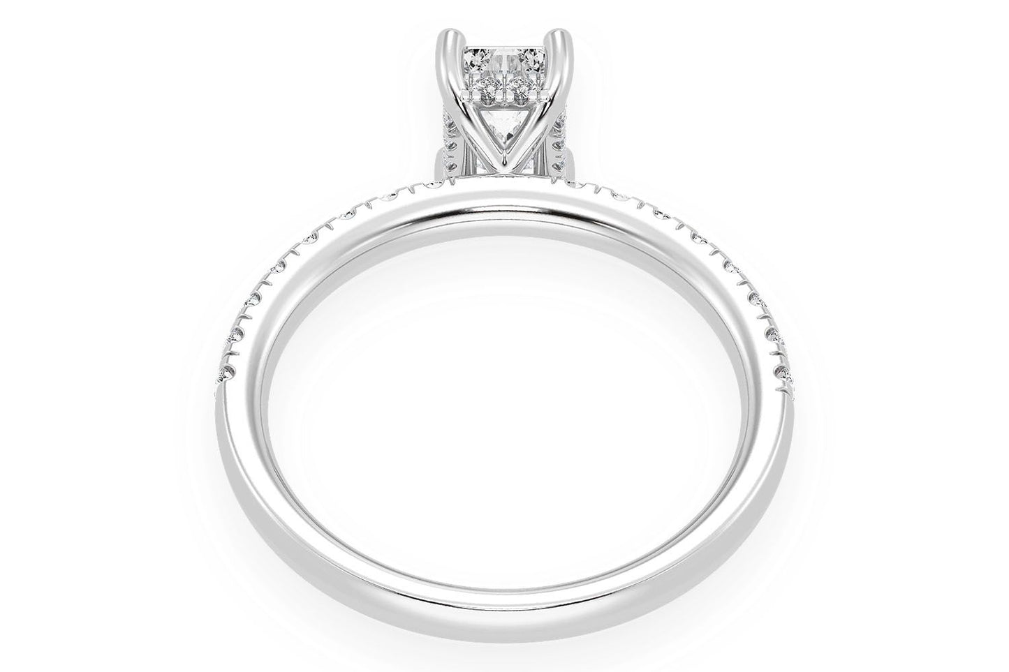 THINN - 0.75CT EMERALD CUT SOLITAIRE - DIAMOND ENGAGEMENT RING
