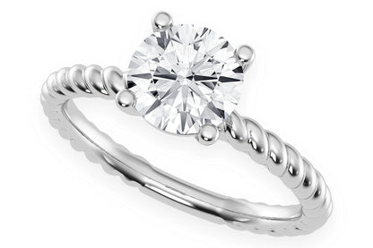 1.25CT ROUND - TWIST BAND - DIAMOND ENGAGEMENT RING