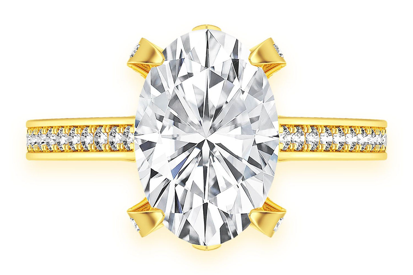 CHANT - 3.00CT OVAL - DIAMOND ENGAGEMENT RING