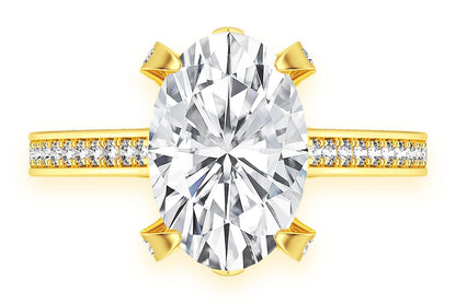 CHANT - 3.00CT OVAL - DIAMOND ENGAGEMENT RING