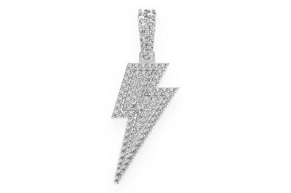LIGHTNING BOLT DIAMOND PENDANT 14K SOLID GOLD 1.25CTW