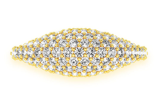 INEL CU DIAMANTE PAVATE, AUR MASIV DE 14K, 0.85CT