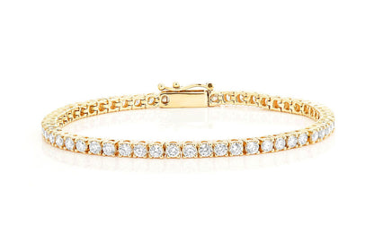 12PT PRONG SET DIAMOND TENNIS BRACELET 14K SOLID GOLD 8.25CTW
