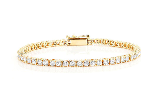 12PT PRONG SET DIAMOND TENNIS BRACELET 14K SOLID GOLD 8.25CTW