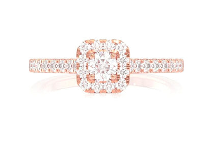 .50CT - CUSHION HALO DIAMOND ENGAGEMENT RING