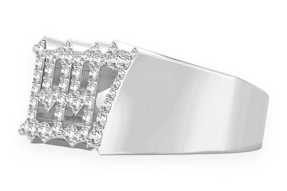 CUSTOM DATE OF BIRTH DIAMOND RING 14K SOLID GOLD 0.60CTW