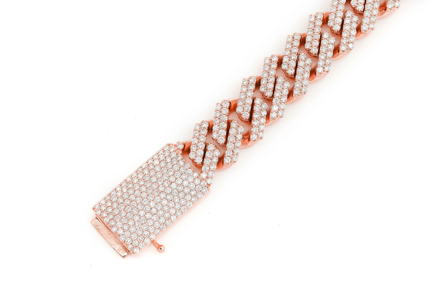 14MM RAISED MIAMI CUBAN DIAMOND BRACELET 14K SOLID GOLD 13.75CTW